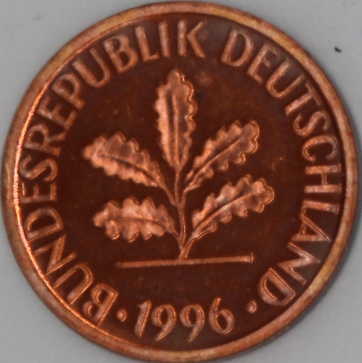 Deutschland 1 Pfennig – Rückseite (Revers)