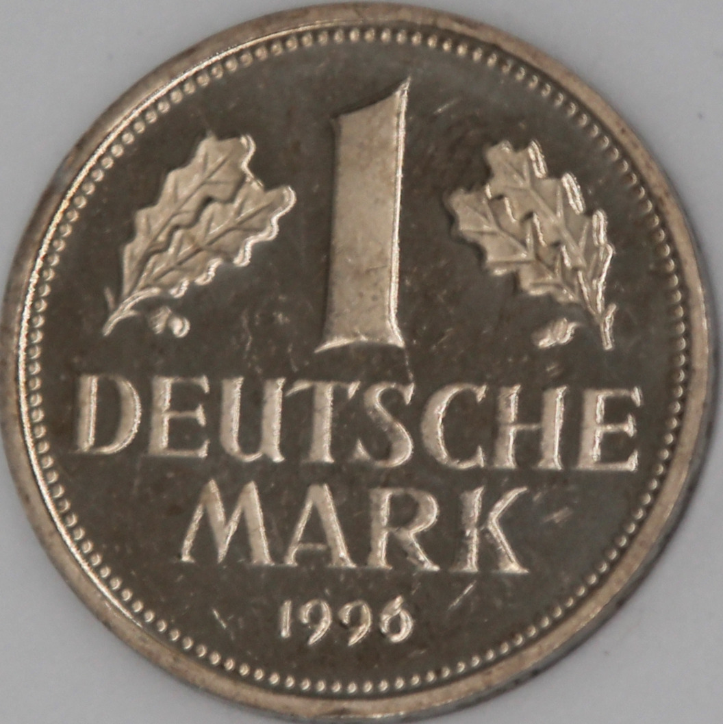 Deutsche 1 Mark – Rückseite (Revers)