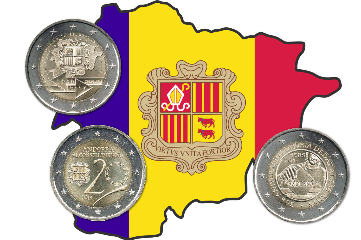 2 Euro (Andorra) – Vorderseite (Avers)